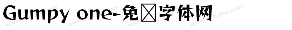 Gumpy one字体转换